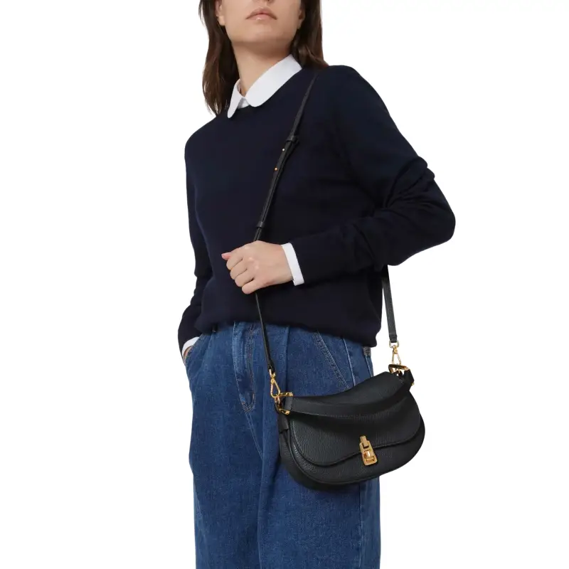 Borsa Donna Piccola a Tracolla Blu, In Vera Pelle, Magie Soft Mini Azzurro miniatura 2