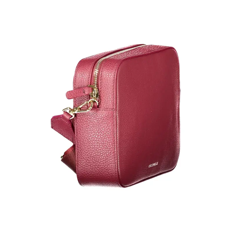 Borsa Donna Rossa Mini Tebe Tracolla Pelle Zip Logo Rosso miniatura 3