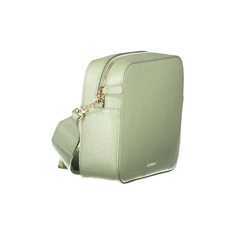 Borsa Donna Verde Mini Tebe Tracolla Pelle Zip Logo miniatura 3