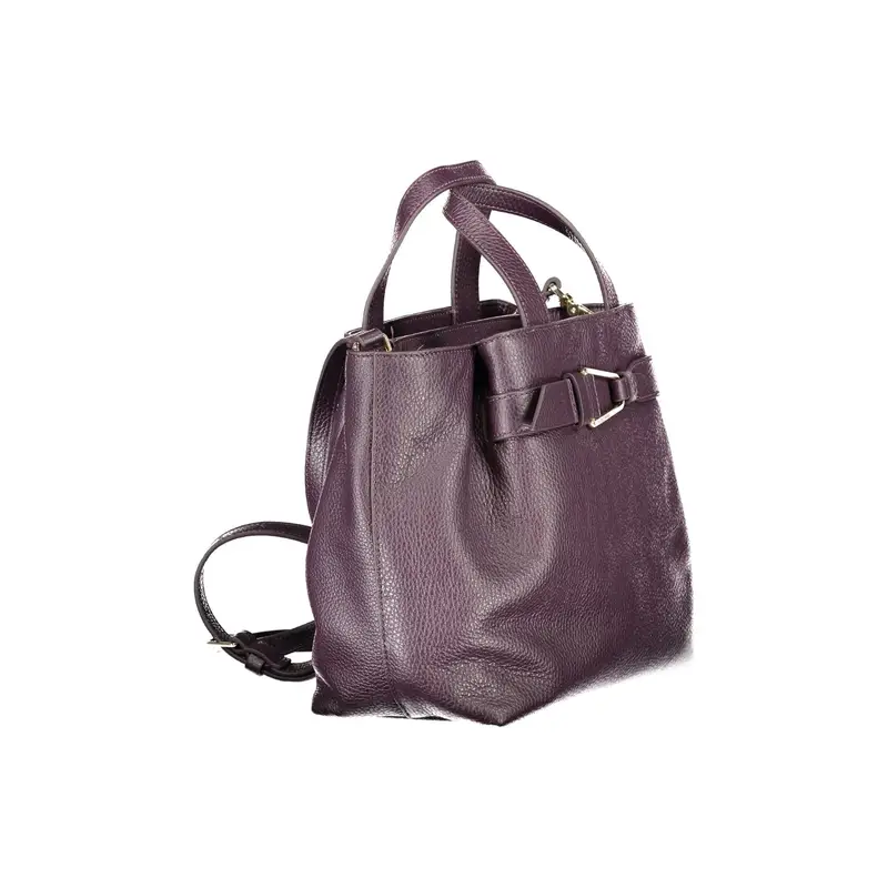 Borsa Donna Viola Malory Manici Tracolla Pelle Zip Logo miniatura 3