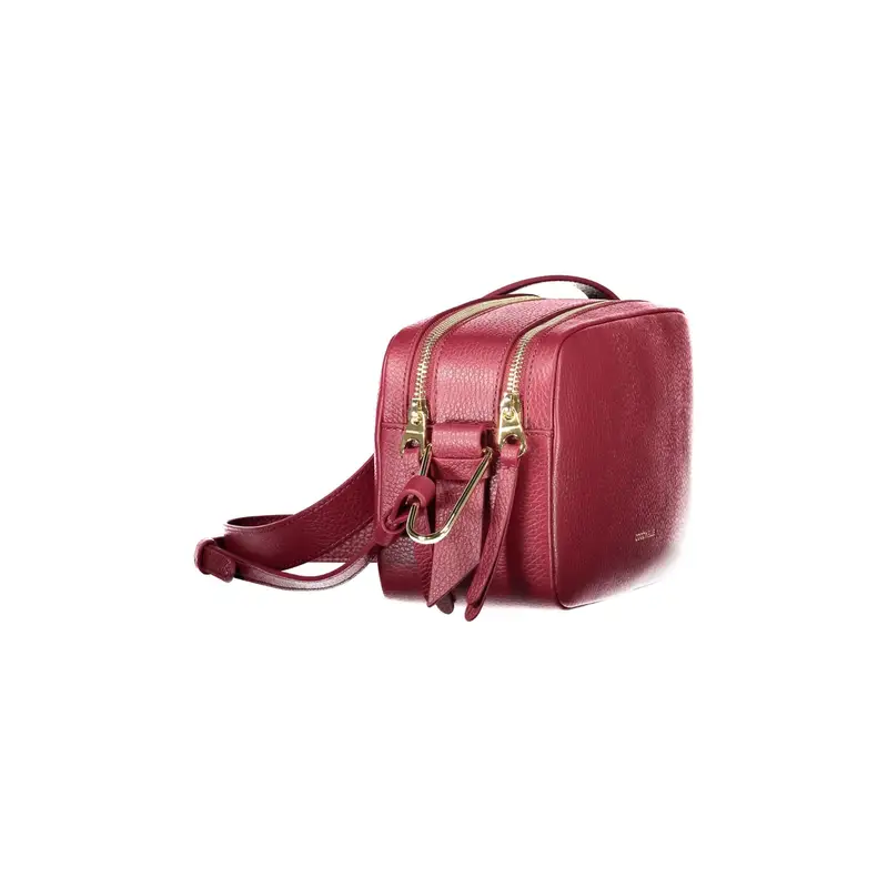 Borsa Donna Viola Malory Tracolla Pelle Zip Logo Rosso miniatura 3