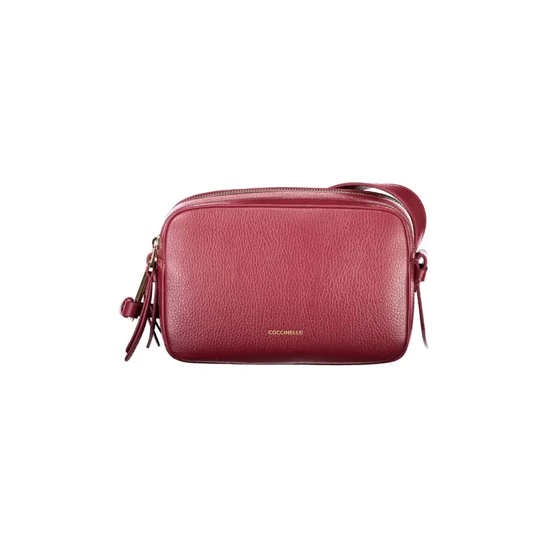 Borsa Donna Viola Malory Tracolla Pelle Zip Logo Rosso