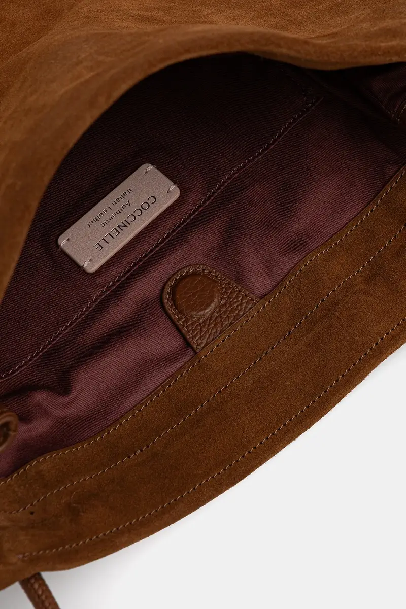 borsa in pelle scamosciata COCCINELLEDULSE SUEDE Marrone miniatura 5