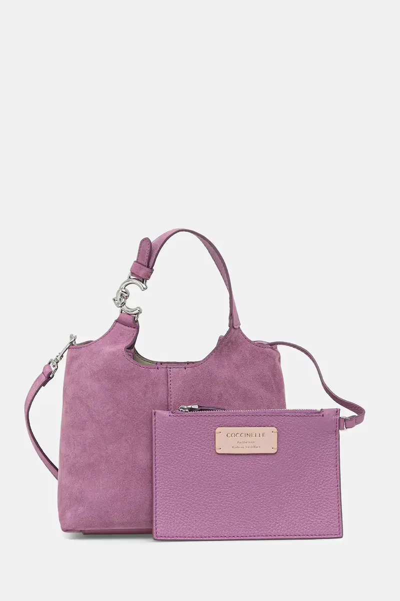 borsa in pelle scamosciata Violetto