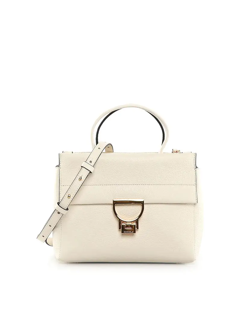 Borsa media in pelle Arlettis Beige