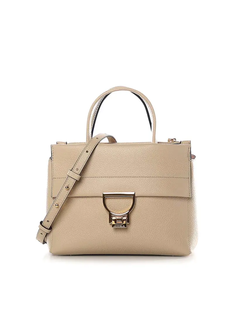 Borsa media in pelle Arlettis Beige