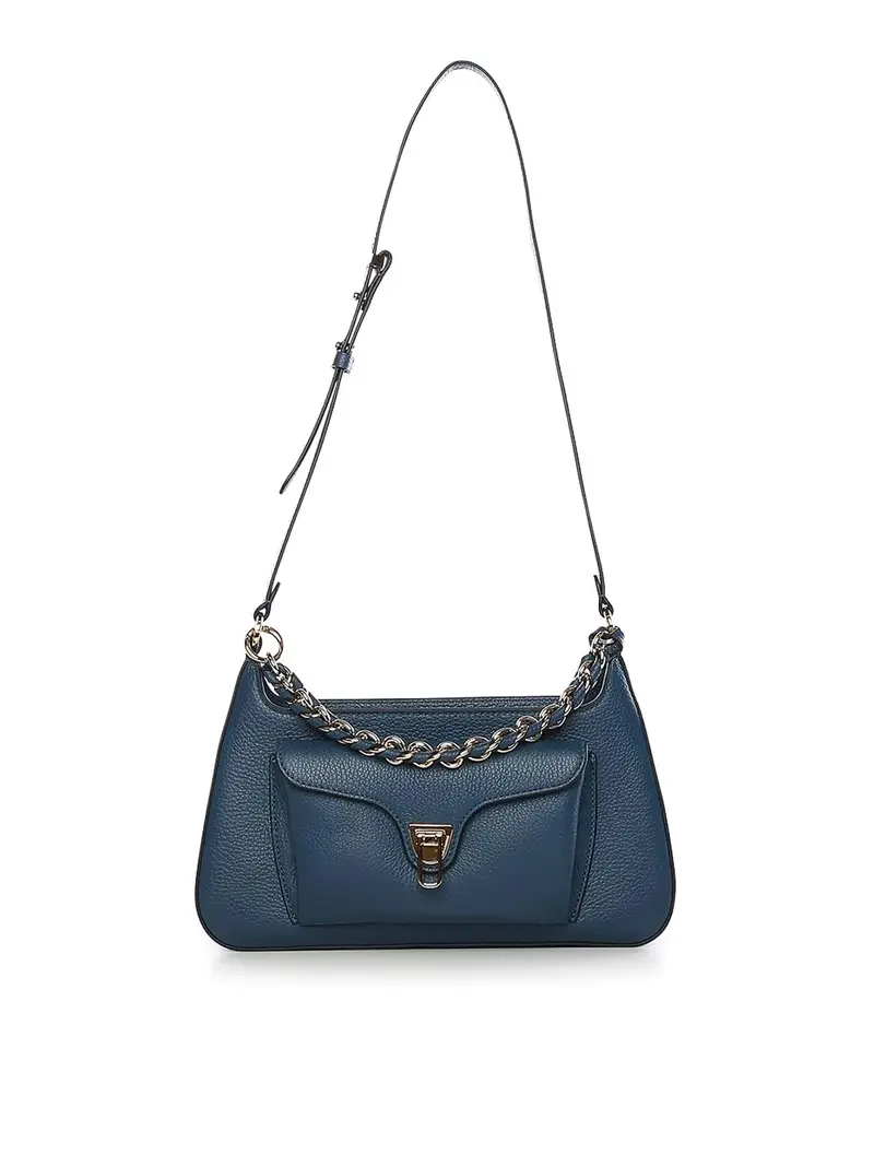 Borsa media in pelle Beat Generation Lavaggio scuro