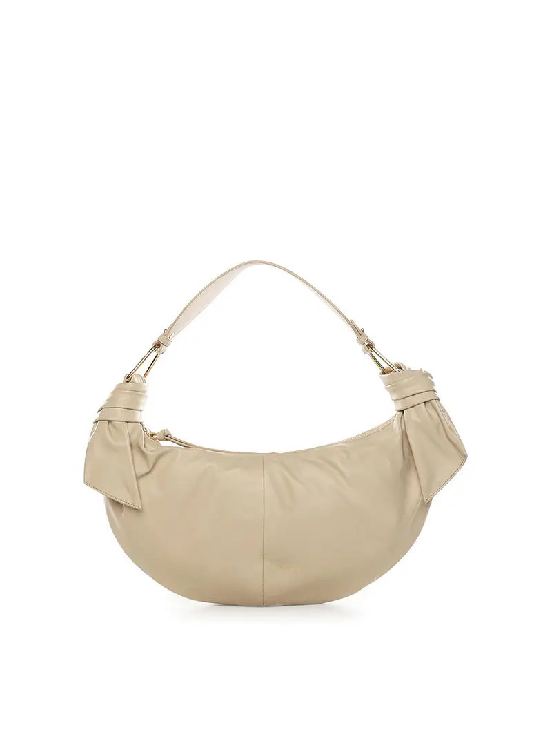 Borsa media in pelle Furoshiki Beige