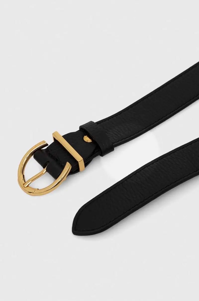 cintura in pelle donna colore nero miniatura 2