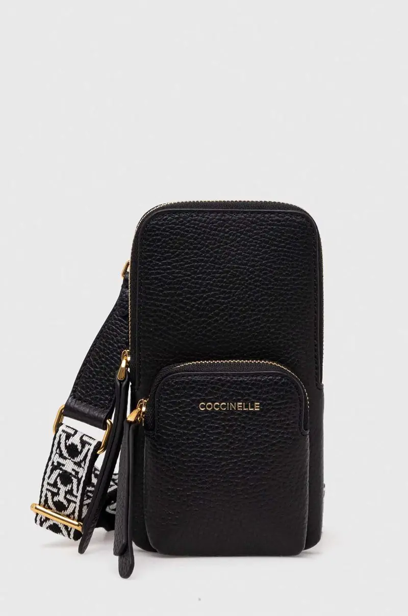 custodia per cellulare in pelle Nero