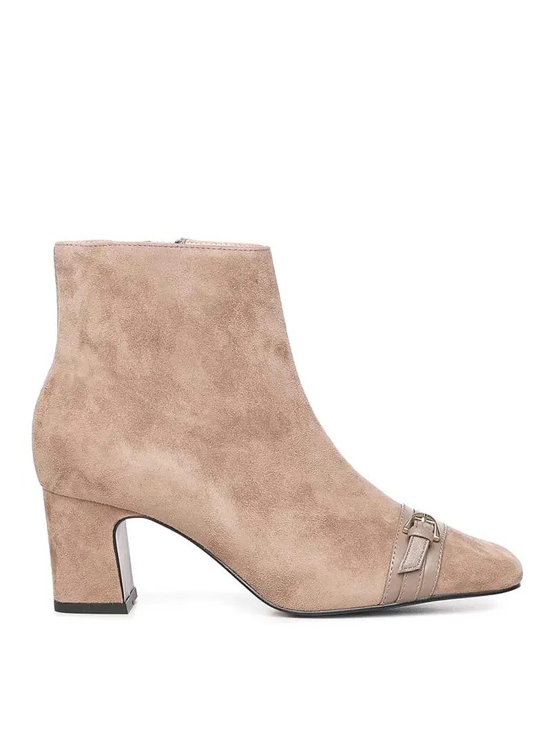 Nadja Suede Ankle Boots Beige