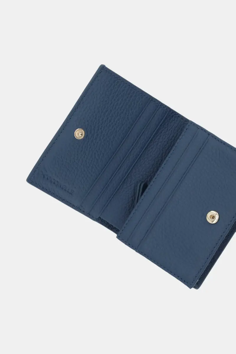 portafoglio in pelle Blu miniatura 3