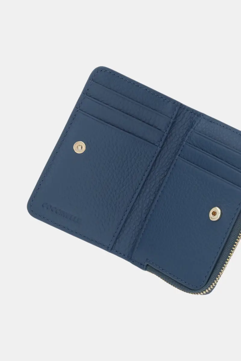 portafoglio in pelle Blu miniatura 3