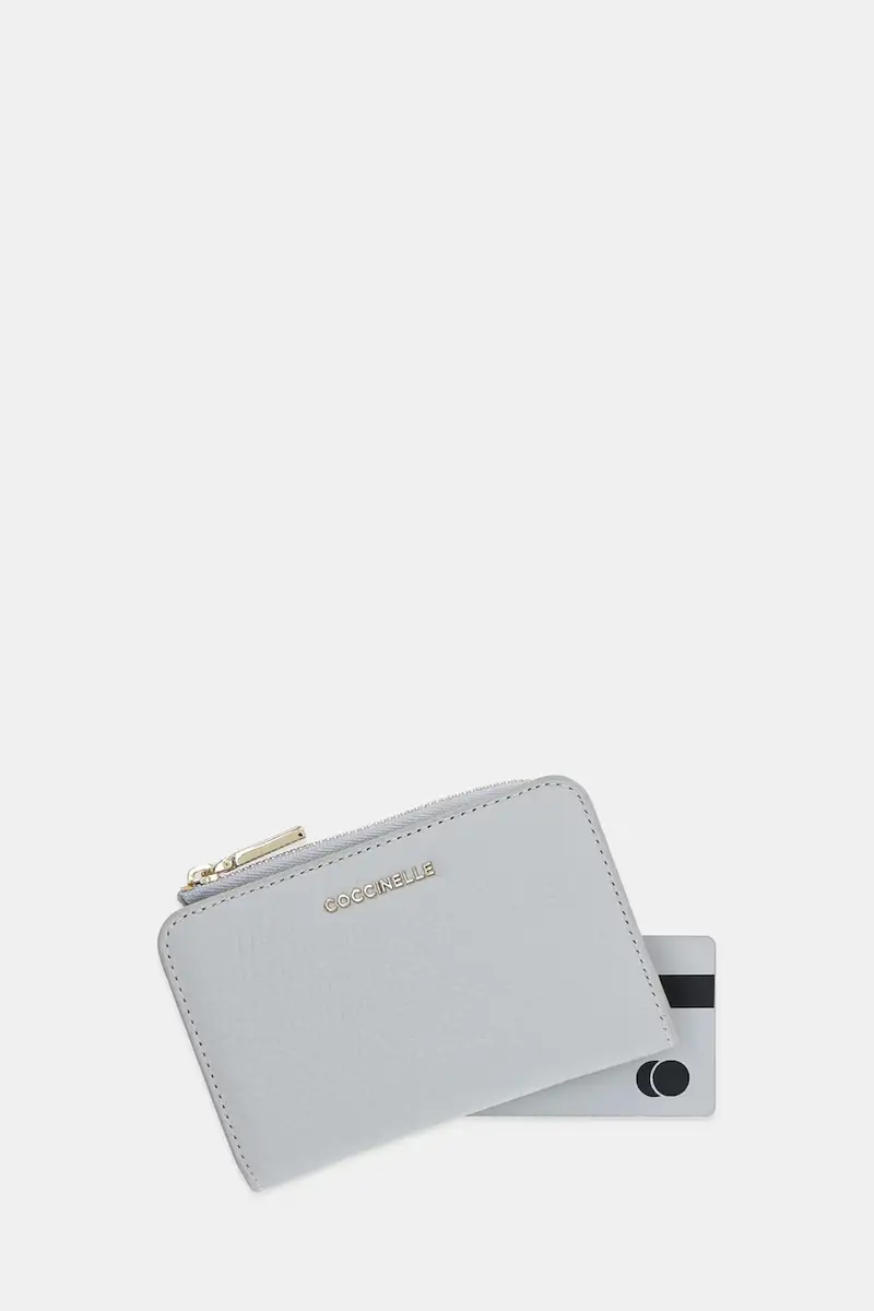 portafoglio in pelle Blu miniatura 3