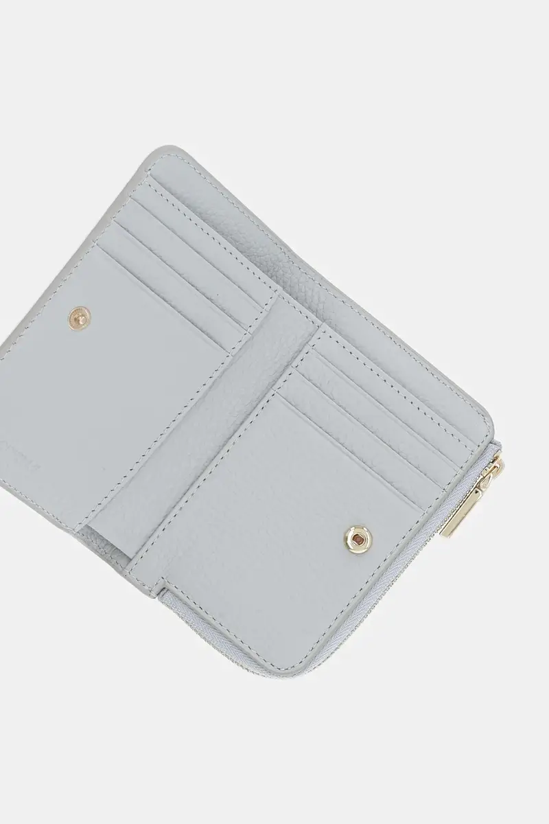 portafoglio in pelle Blu miniatura 4