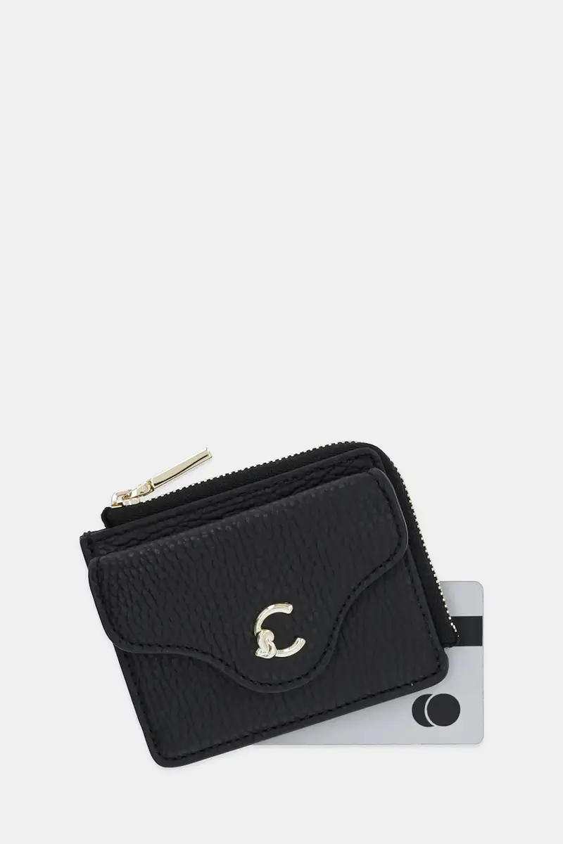 portafoglio in pelle COCCINELLE C-ME Nero miniatura 3