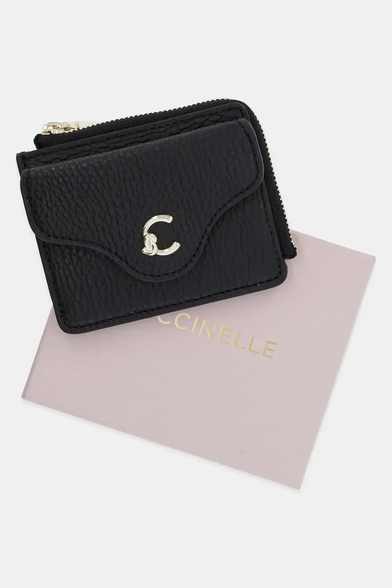 portafoglio in pelle COCCINELLE C-ME Nero miniatura 4