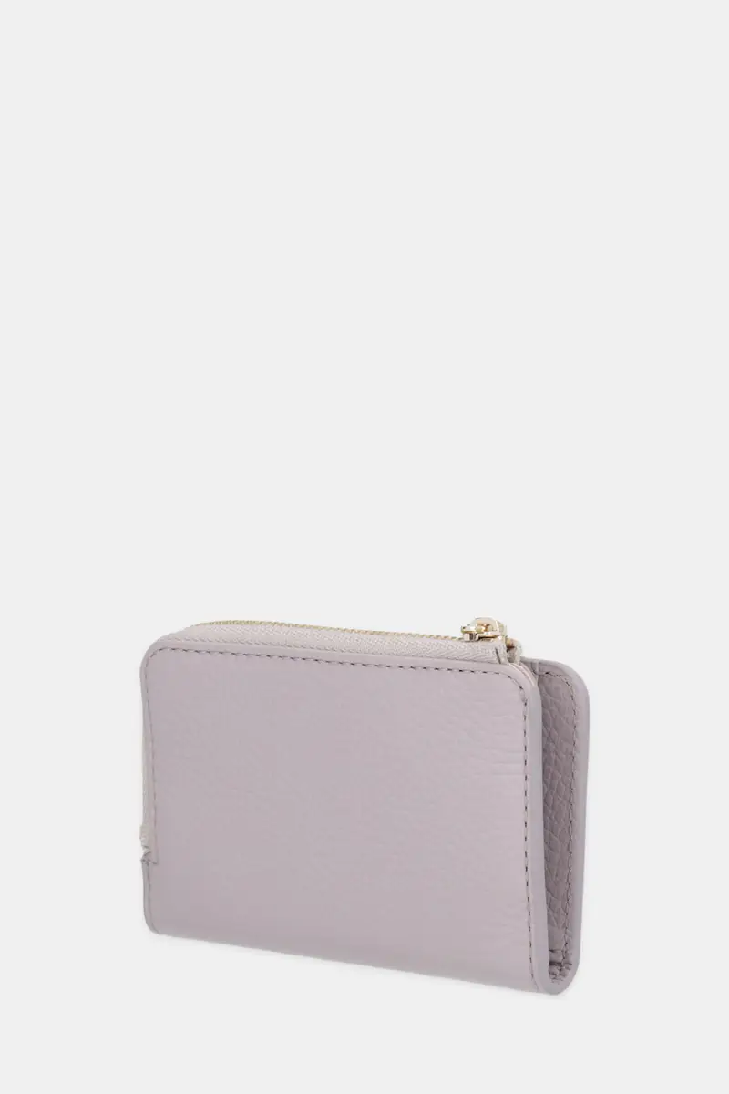 portafoglio in pelle Grigio miniatura 2