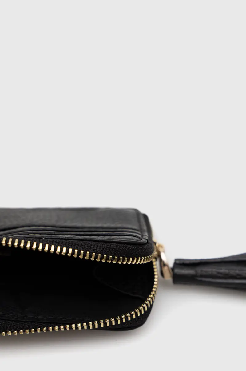 portafoglio in pelle Nero miniatura 4