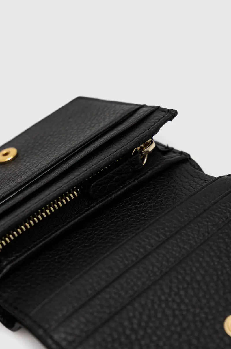 portafoglio in pelle Nero miniatura 4