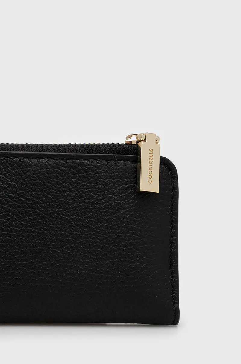 portafoglio in pelle Nero miniatura 3