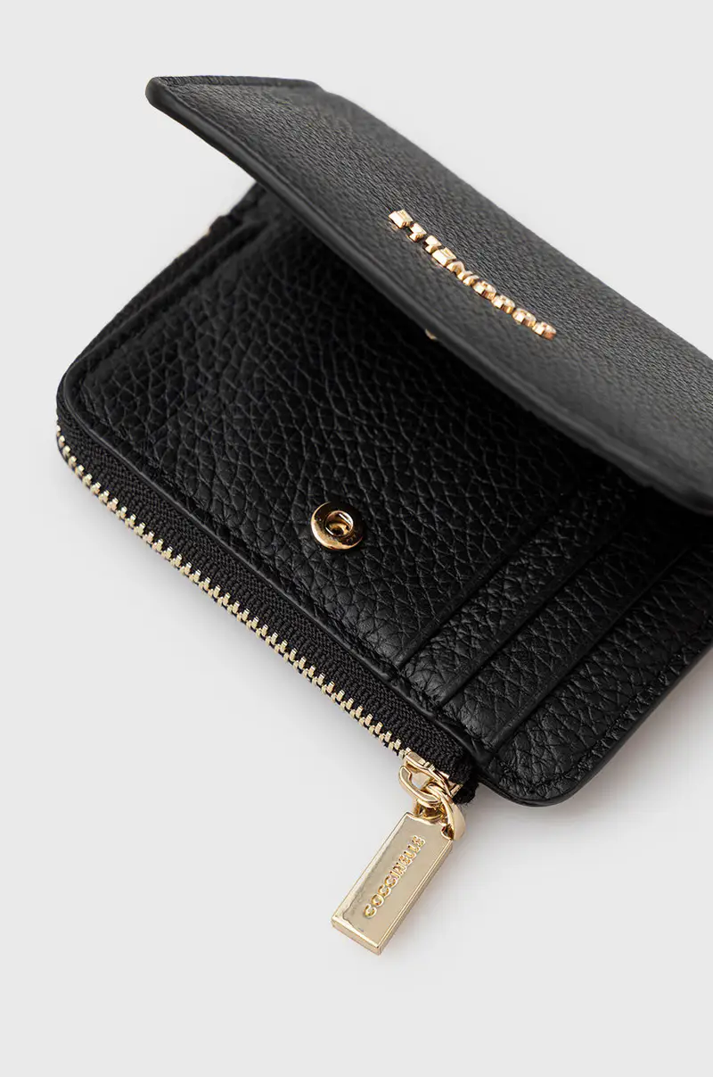 portafoglio in pelle Nero miniatura 4