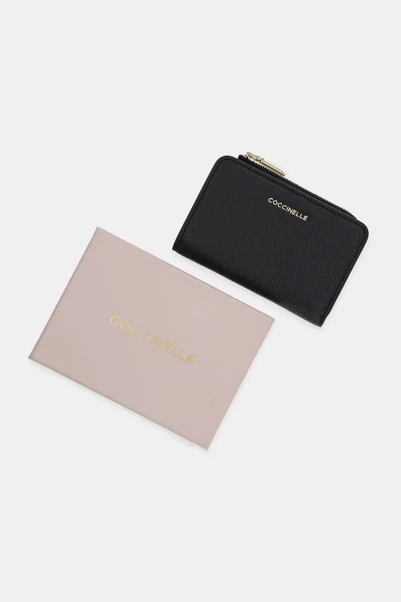 portafoglio in pelle Nero miniatura 4