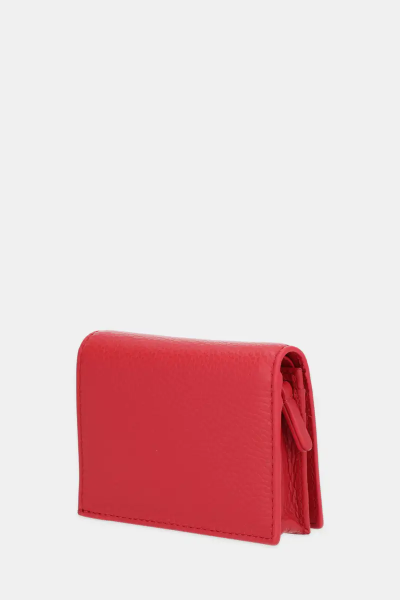 portafoglio in pelle Rosso miniatura 2