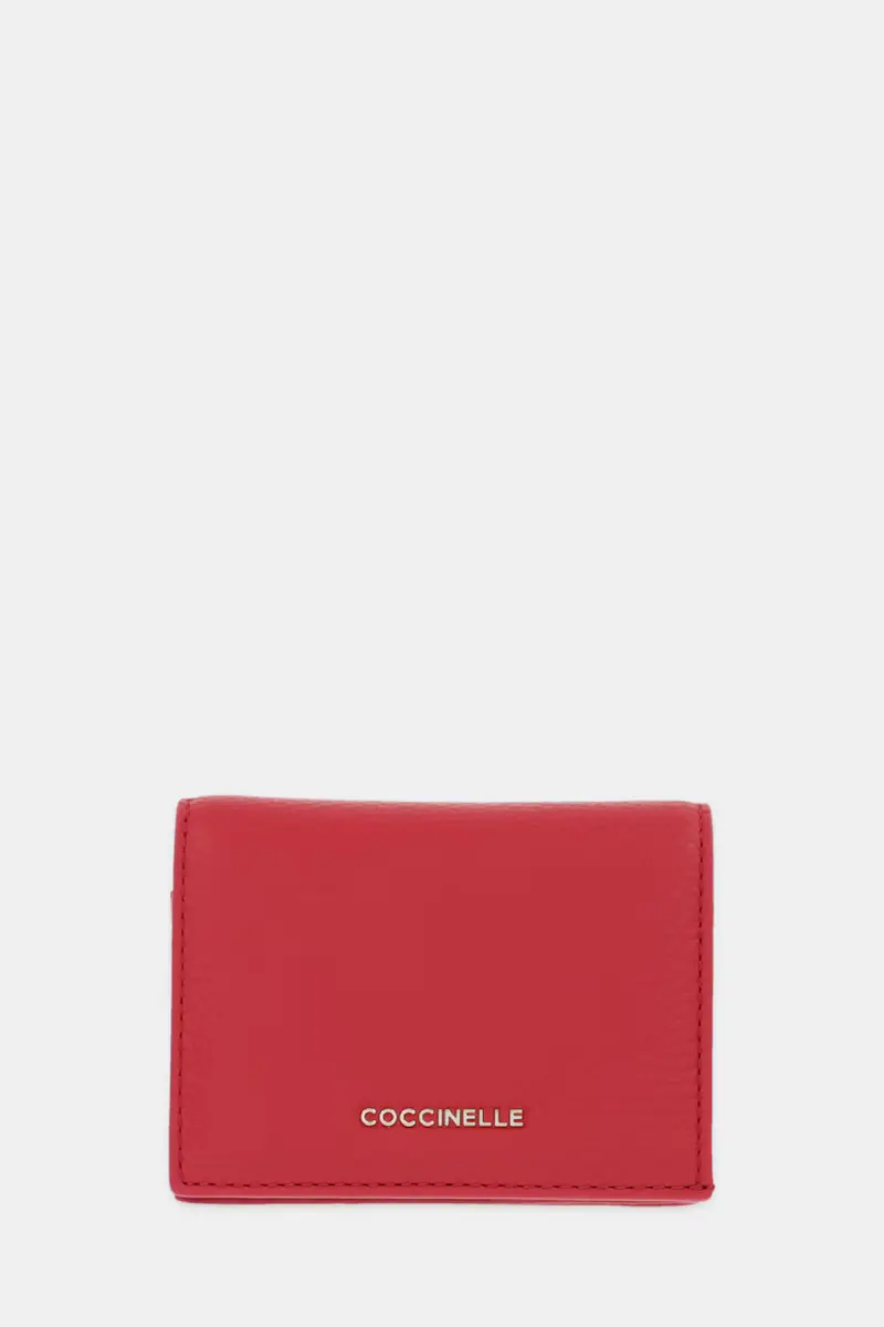 portafoglio in pelle Rosso