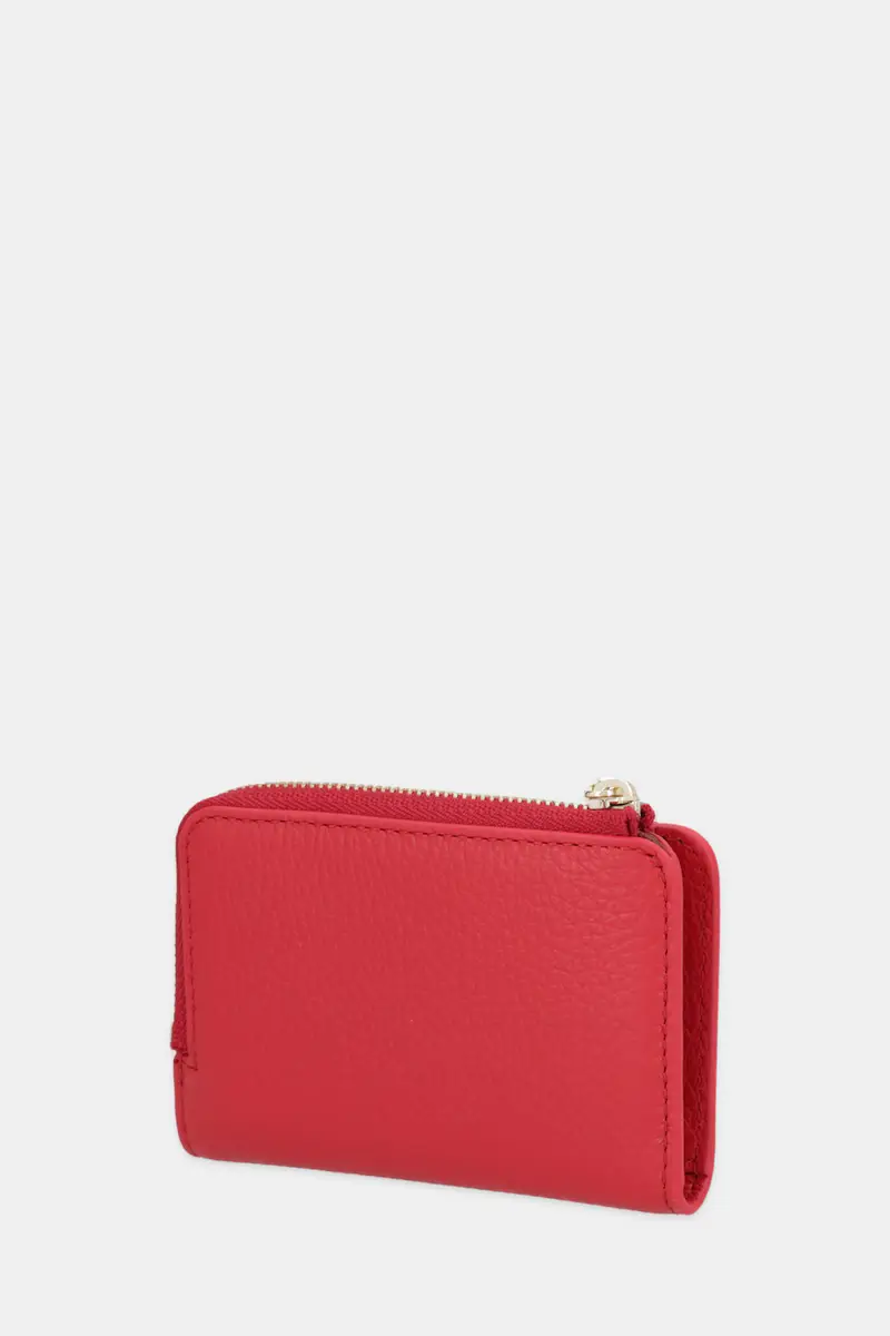 portafoglio in pelle Rosso miniatura 2