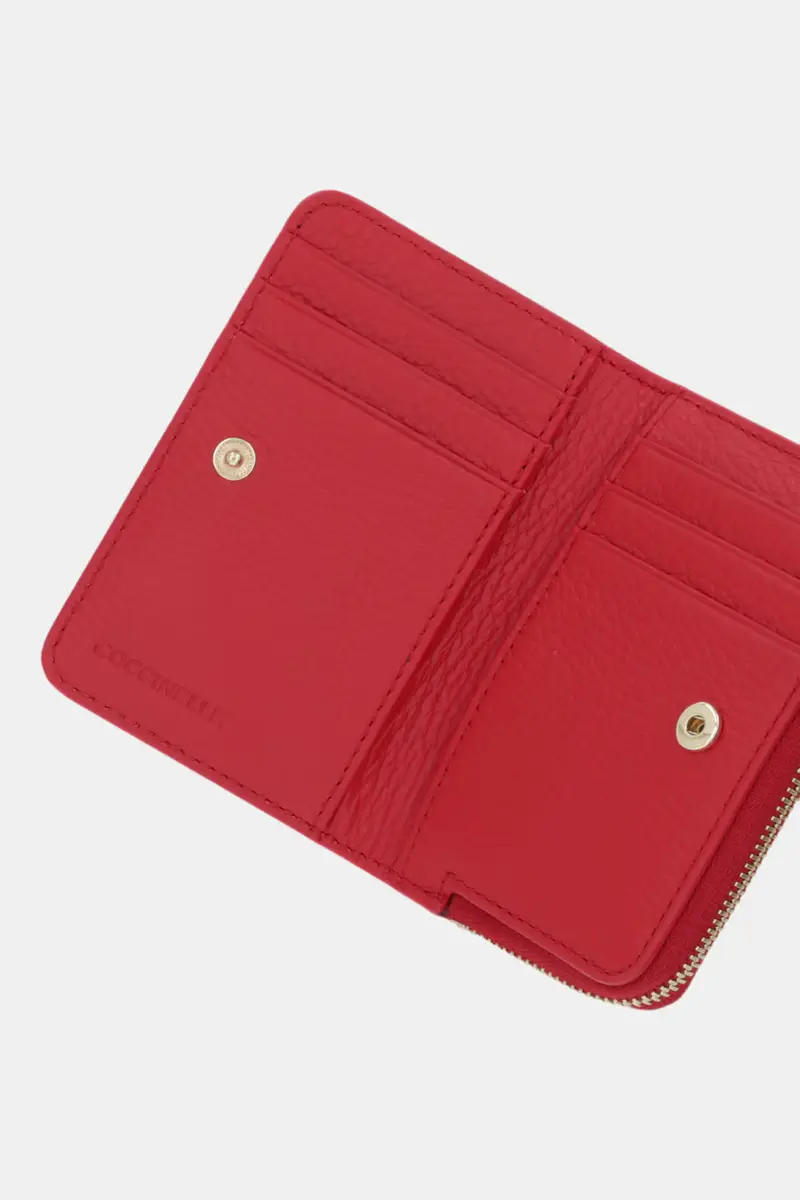portafoglio in pelle Rosso miniatura 3