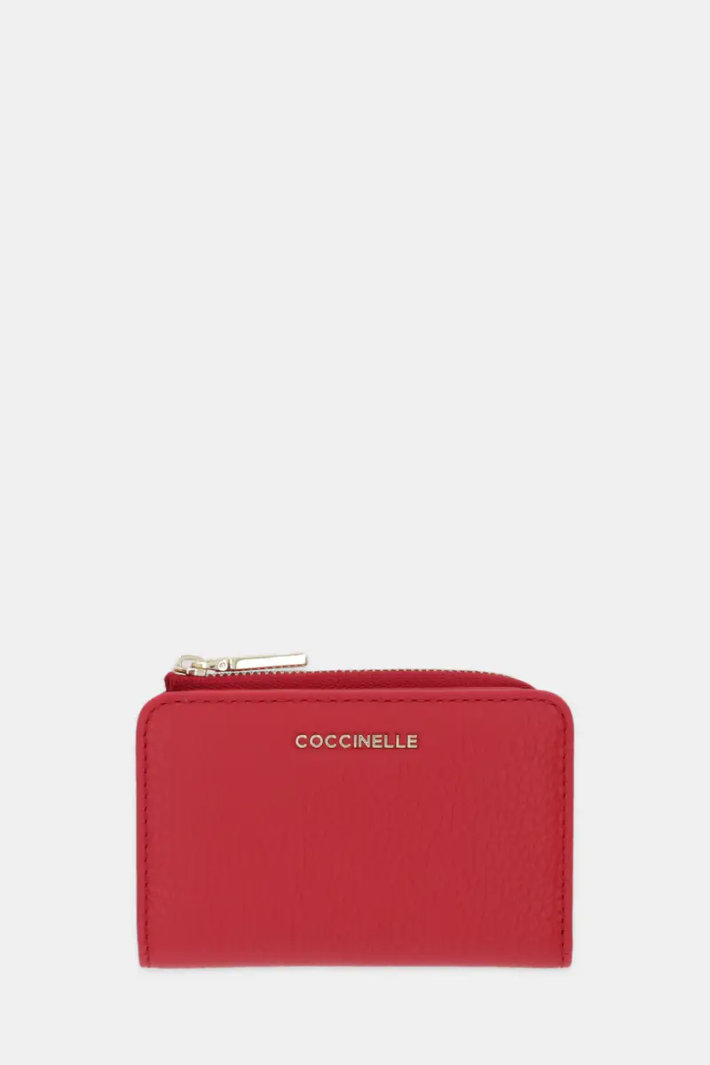 portafoglio in pelle Rosso