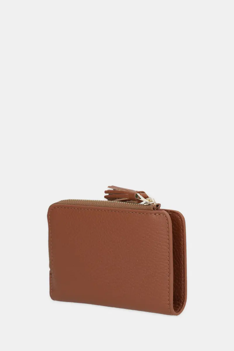 portafoglio in pelle TASSEL Marrone miniatura 2