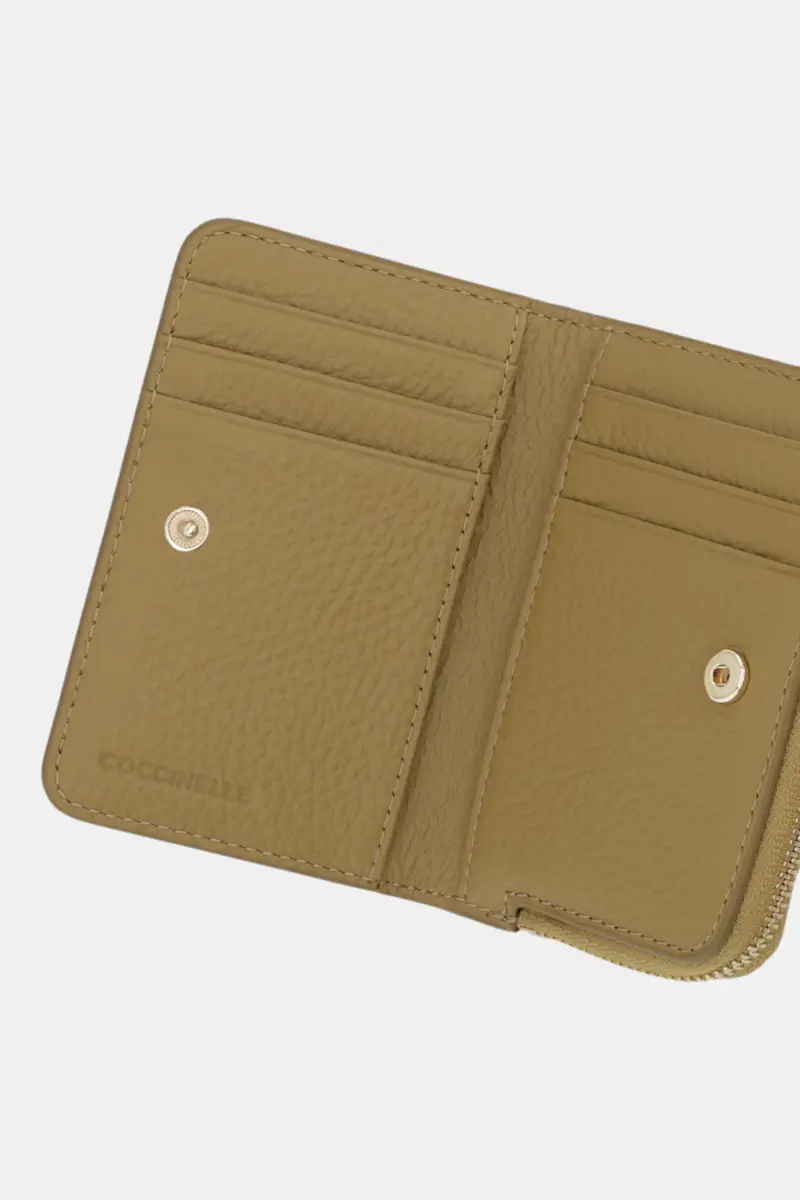 portafoglio in pelle Verde miniatura 3