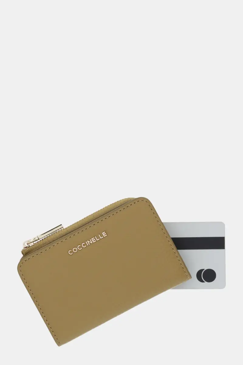 portafoglio in pelle Verde miniatura 4