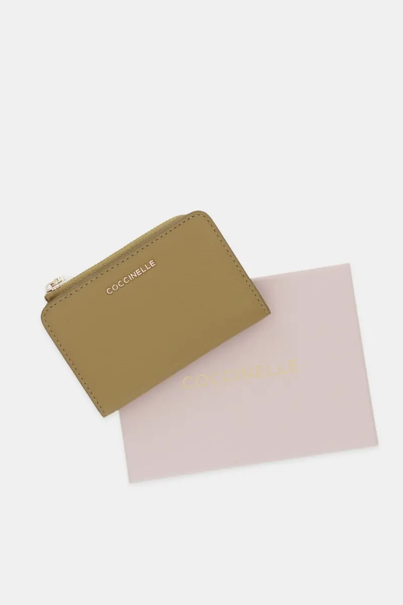 portafoglio in pelle Verde miniatura 5