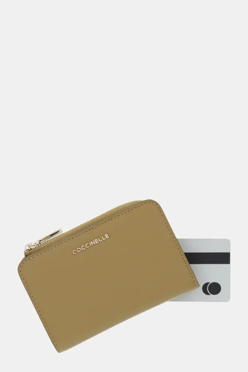 portafoglio in pelle Verde miniatura 4