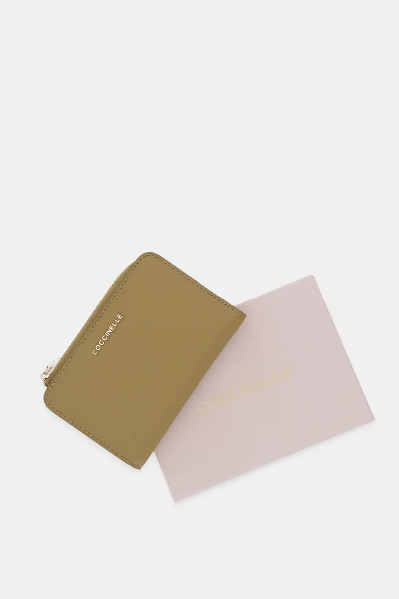 portafoglio in pelle Verde miniatura 5