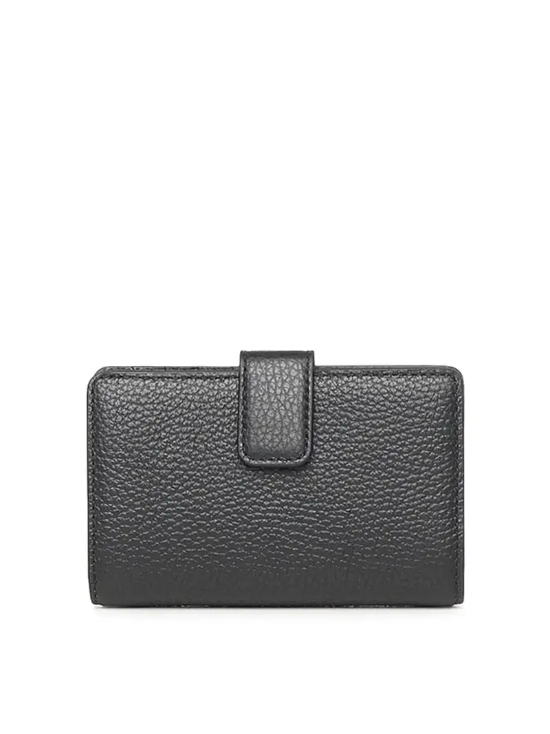 Portafoglio morbido metallizzato Nero