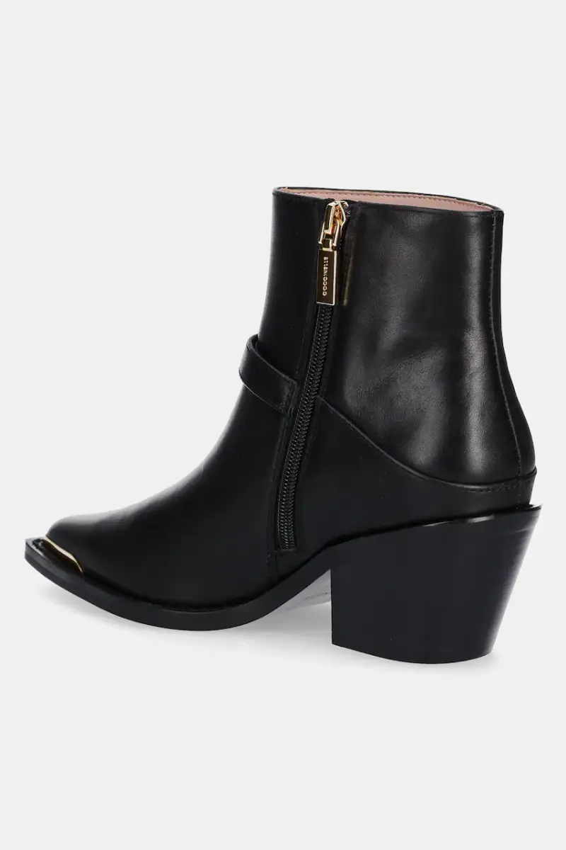 stivaletti alla caviglia in pelle donna colore nero E4 TVK 31 02 01 001 miniatura 3