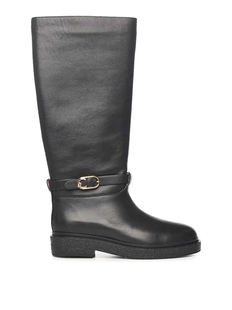 Stivali da sella in pelle C Nero