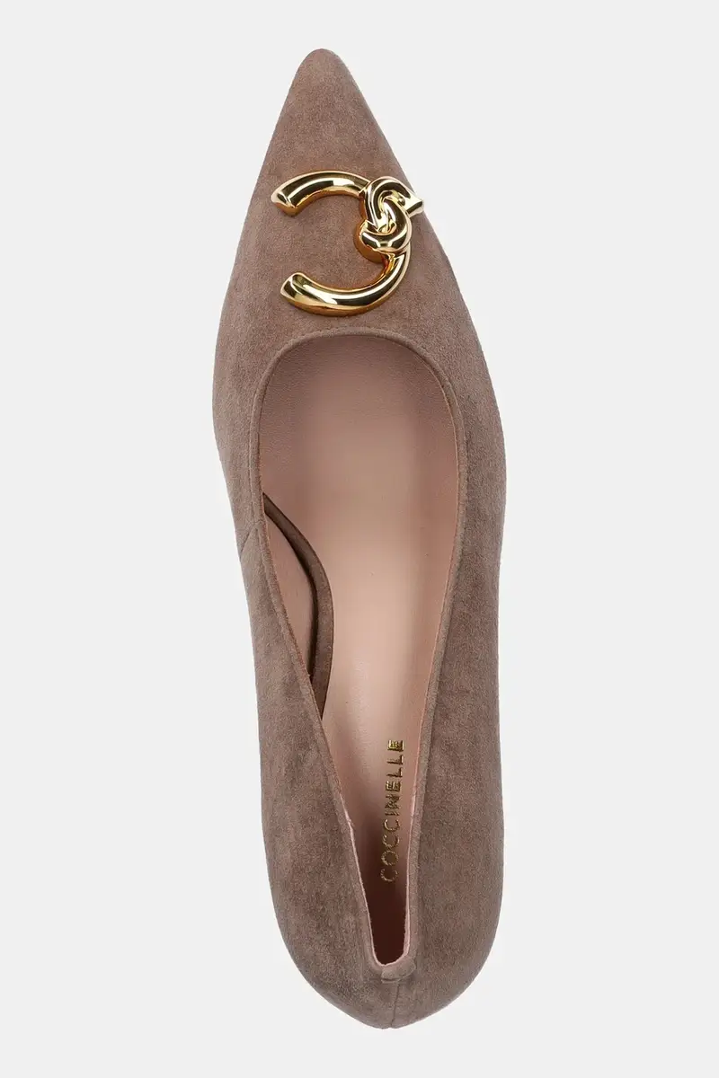 tacchi in pelle scamosciata colore beige E4 SB2 13 01 01 N59 miniatura 4