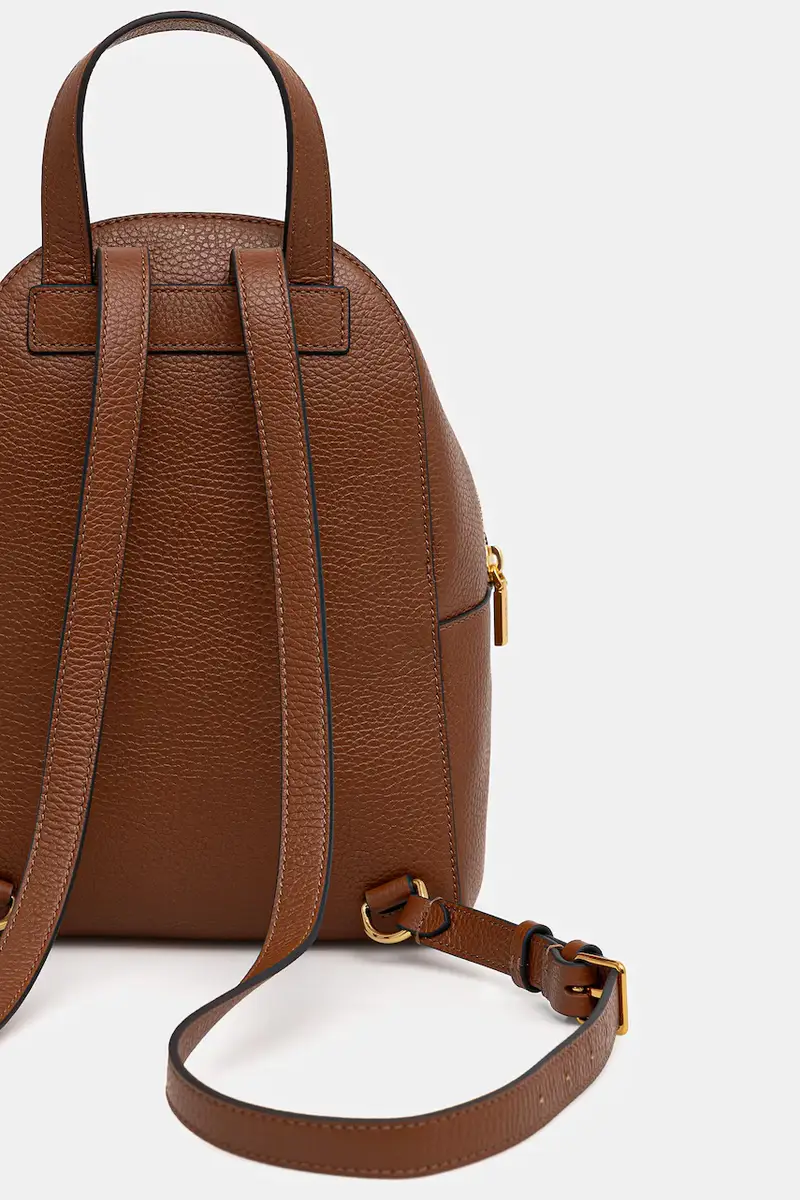 zaino in pelle Marrone miniatura 3