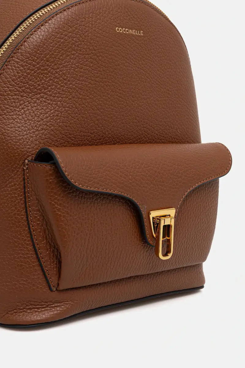 zaino in pelle Marrone miniatura 4