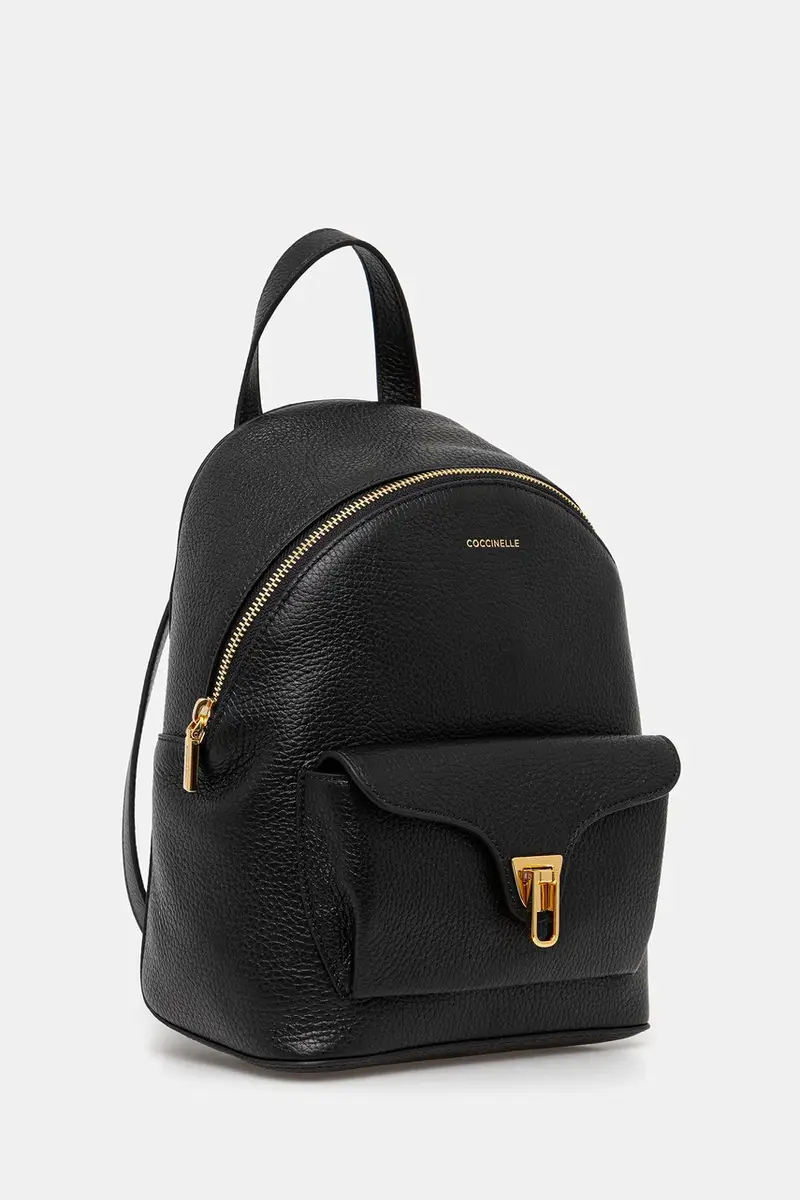 zaino in pelle Nero miniatura 2