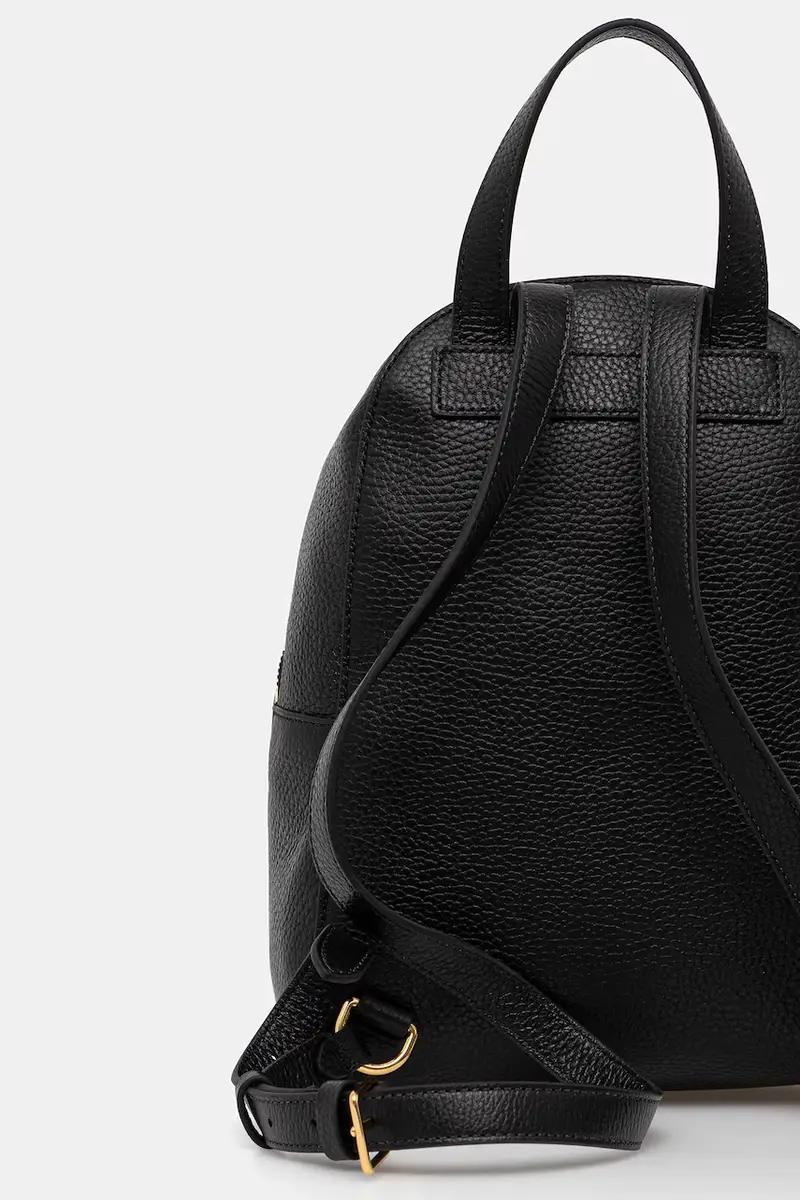 zaino in pelle Nero miniatura 3