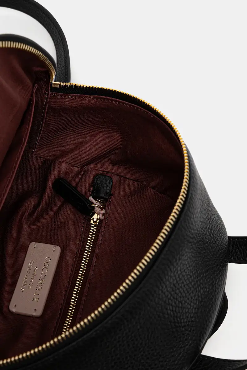 zaino in pelle Nero miniatura 5