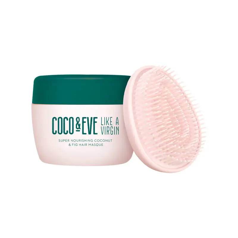 Like A Virgin Super Nourishing Coconut & Fig Hair Masque + Brush - Maschera capelli secchi,Capelli secchi,Capelli normali