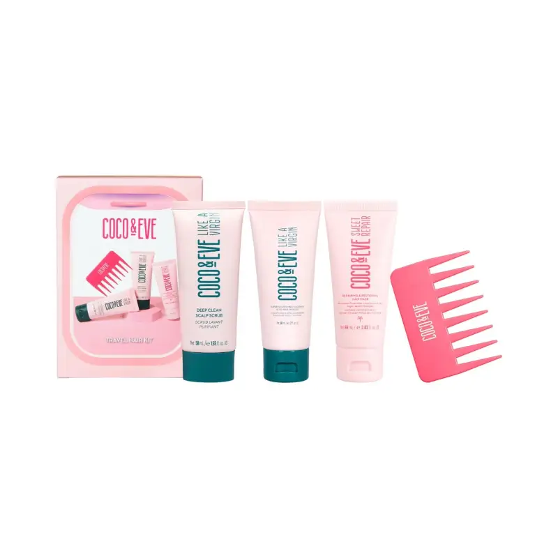 Like A Virgin Travel Hair Kit - Maschera capelli secchi,Maschera capelli rovinati,Scrub cuoio capelluto,Capelli secchi,Capelli danneggiat