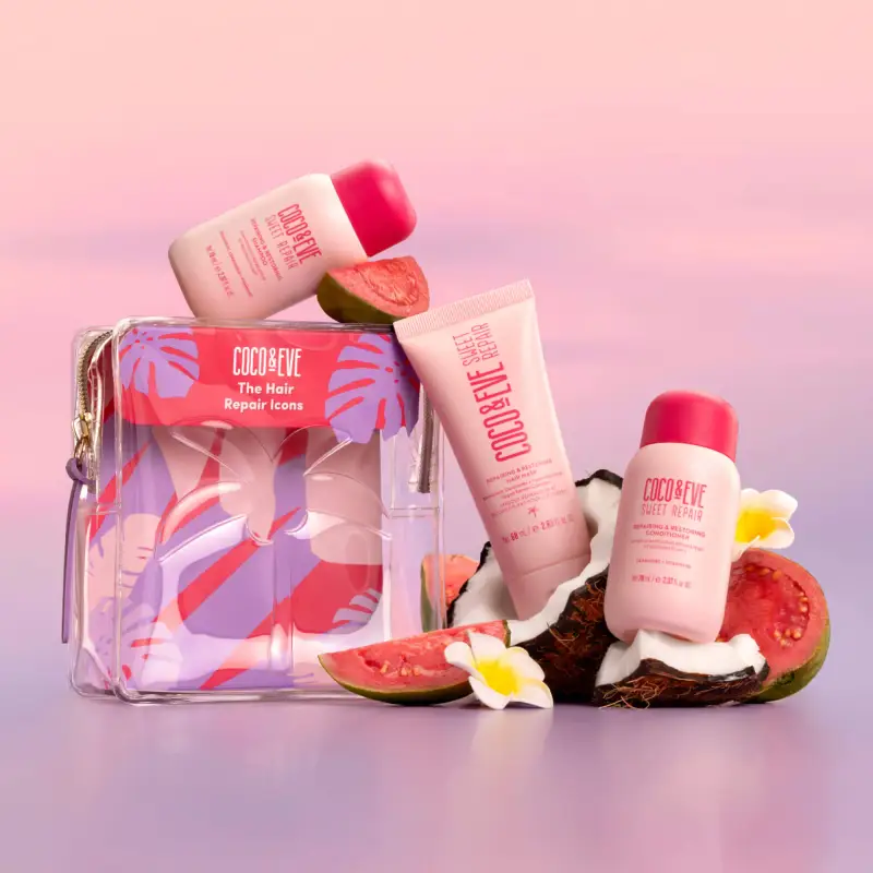 Sweet Repair The Hair Repair Icons - Shampoo riparatore, Capelli fini, Capelli danneggiati, Cofanetto per capelli miniatura 3